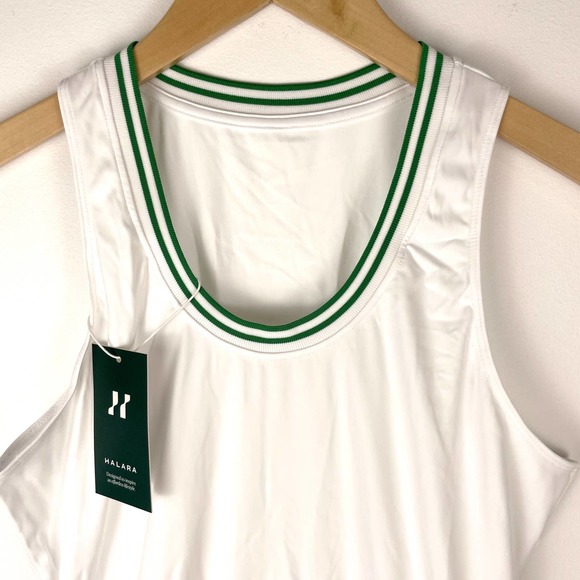 Halara Everyday Cloudful Air First Place Dress In White Green Medium New - Picture 6 of 13